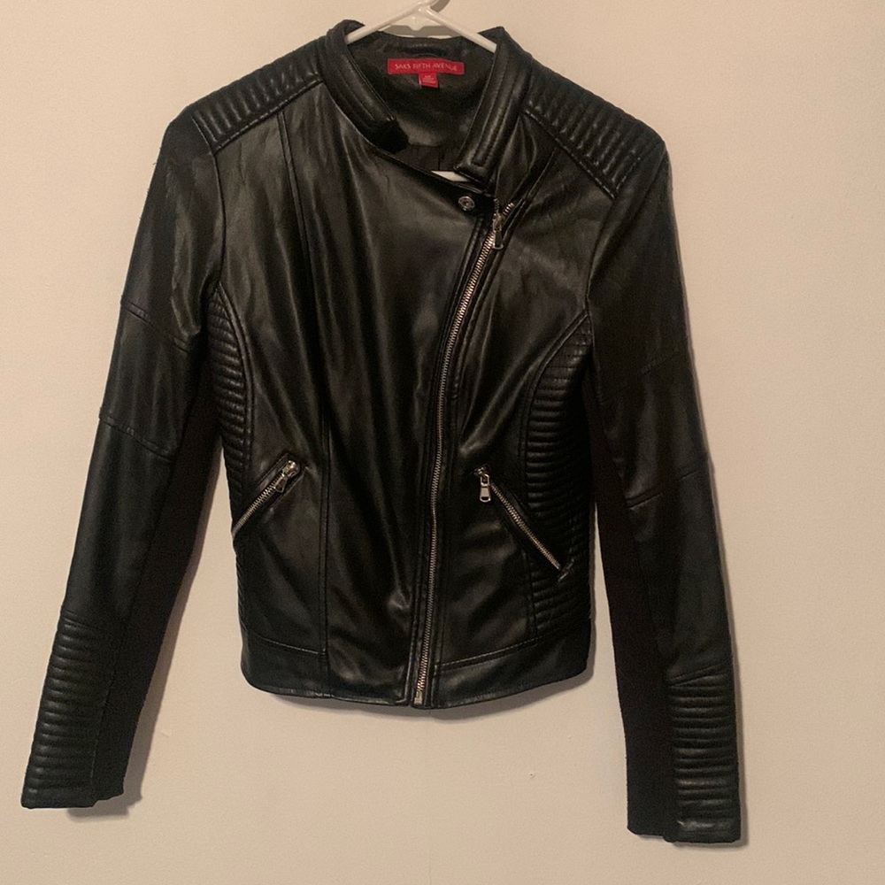 Saks Fifth Avenue Women’s Black Biker Jacket